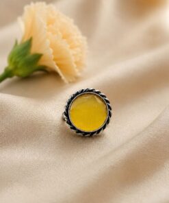 Adjustable Round Ring Oxidized Silver Adjustable Ring for Women - Image 7