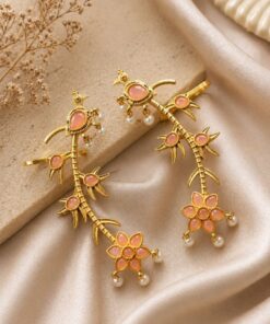 Gold Plated Earcuff Stylish Designer Jewelry for Trendy Statement Look - Image 7