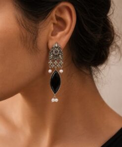 Dangler Floral Art Earring Traditional Jewelry for Beautiful Party Style