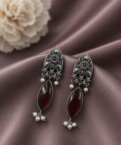 Dangler Floral Art Earring Traditional Jewelry for Beautiful Party Style - Image 10