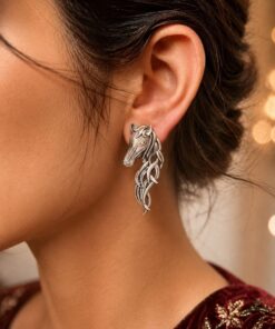 Designer Horse Stud Earring Artistic Design for Fashion Wear