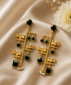 Unique Gold Plated Bird Earring Design for Fashion Jewelry - Image 5