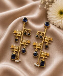 Unique Gold Plated Bird Earring Design for Fashion Jewelry - Image 4