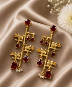 Unique Gold Plated Bird Earring Design for Fashion Jewelry - Image 3