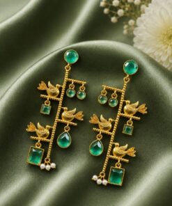 Alternative view of Unique Gold Plated Bird Earring Design for Fashion Jewelry