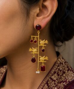 Unique Gold Plated Bird Earring Design for Fashion Jewelry