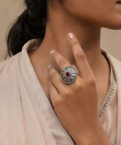 Ethnic Floral Ring Traditional Jewelry for Everyday & Festive Wear