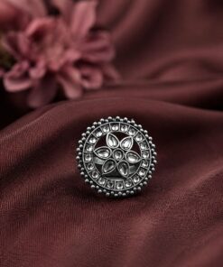 Oxidized Floral Ring Vintage Design for Ethnic & Everyday Wear - Image 5