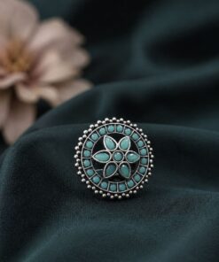 Oxidized Floral Ring Vintage Design for Ethnic & Everyday Wear - Image 7