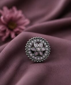 Oxidized Floral Ring Vintage Design for Ethnic & Everyday Wear - Image 9