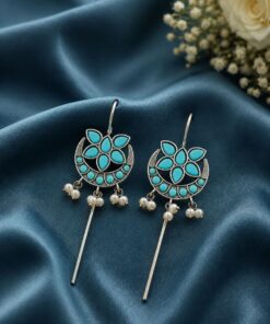 Silver Floral Earcuff Inspired Ear Jewelry for Party & Festive Wear - Image 11