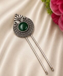 Vintage Leaf Juda Pin Stylish Hair Accessory for Traditional & Festive Hairstyles - Image 6