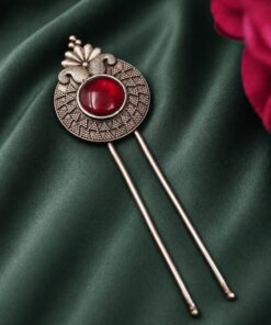 Vintage Leaf Juda Pin Stylish Hair Accessory for Traditional & Festive Hairstyles