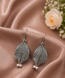 Alternative view of Leaf Hook Earring Nature-Inspired Jewelry for Party & Traditional Wear
