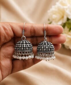 Oxidized Jhumka Earring Vintage Jewelry for Ethnic, Festive & Everyday Wear - Image 3