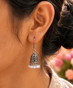 Leaf Jhumki Earring Elegant Design for Weddings, Festivals & Ethnic Wear