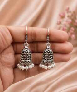 Leaf Jhumki Earring Elegant Design for Weddings, Festivals & Ethnic Wear - Image 3