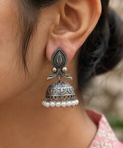 Leaf Jhumka Earring Traditional Jewelry for Festivals & Ethnic Wear