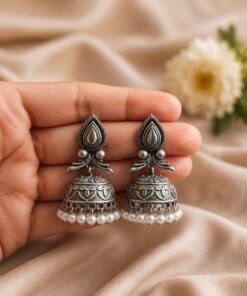Leaf Jhumka Earring Traditional  Jewelry for Festivals & Ethnic Wear - Image 3