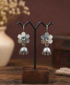 Floral Jhumki Hook Earring Ethnic Jewelry for Festivals & Special Occasion - Image 9