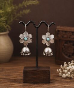Floral Jhumki Hook Earring Ethnic Jewelry for Festivals & Special Occasion - Image 7