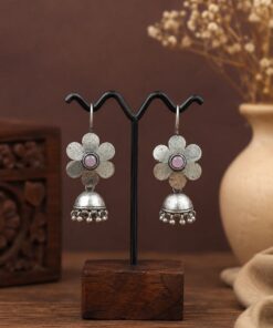 Floral Jhumki Hook Earring Ethnic Jewelry for Festivals & Special Occasion - Image 6