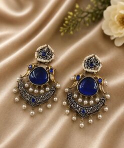 Alternative view of Bird Two Tone Earring Traditional Jewelry for Weddings, Festivals & Party Wear
