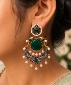 Bird Two Tone Earring Traditional Jewelry for Weddings, Festivals & Party Wear