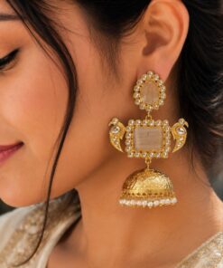 Designer Peacock Kashmiri Earring Traditional Jewelry for Weddings, Festivals & Ethnic Wear - Image 9