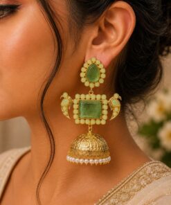 Designer Peacock Kashmiri Earring Traditional Jewelry for Weddings, Festivals & Ethnic Wear - Image 7