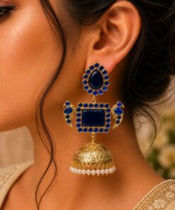 Designer Peacock Kashmiri Earring Traditional Jewelry for Weddings, Festivals & Ethnic Wear - Image 8