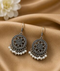 Alternative view of Floral Hook Earring Elegant Jewelry for Everyday, Festive & Ethnic Wear