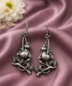 Alternative view of Unique Monkey Hook Earring Artistic Jewelry for Ethnic & Casual Wear