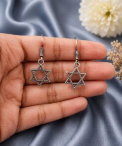 German Silver Star Earring Traditional Jewelry for Everyday & Party Wear - Image 3