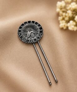 Floral Silver Hair Accessories Traditional Hair Jewelry for Weddings, Festivals & Party Look - Image 7