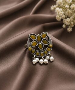 Silver Floral Ring Vintage Jewelry for Party & Festive Wear - Image 8