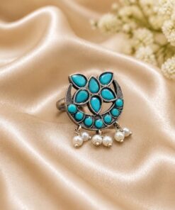 Silver Floral Ring Vintage Jewelry for Party & Festive Wear - Image 7