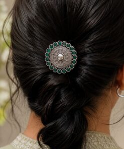 Designer Floral Hair Pin Traditional Hair Accessory for Weddings, Festivals & Party Wear