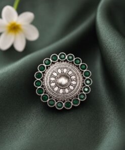 Alternative view of Designer Floral Hair Pin Traditional Hair Accessory for Weddings, Festivals & Party Wear