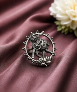 Vintage Elephant Ring Statement Jewelry for Traditional & Festive Wear - Image 3