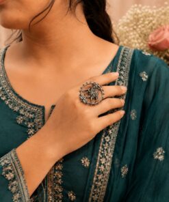 Vintage Elephant Ring Statement Jewelry for Traditional & Festive Wear