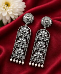 Handmade Silver Earring Artisan Crafted Jewelry for Traditional & Everyday Wear - Image 4