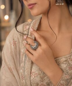 Vintage Half Moon Ring Elegant Jewelry for Modern Look