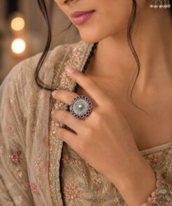 Adjustable Ethnic Ring Traditional Design for Party Wear