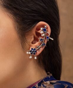 Silver Bird Earcuff Elegant Oxidised for Traditional Wear - Image 6