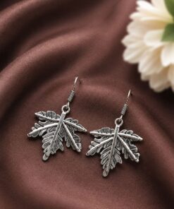 Alternative view of Charming Leaf Hook Earring Elegant Design for Daily Wear