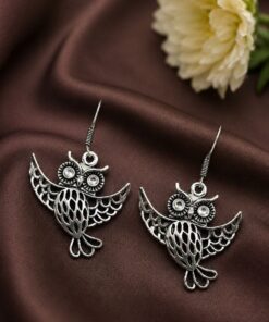 Alternative view of Owl Hook Earring Elegant Design for LightWeight Jewelry