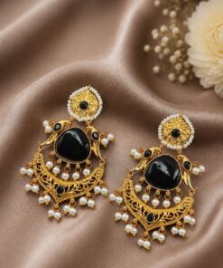 Gold Plated Parrot Earring Ethnic Design for Traditional Wear - Image 6