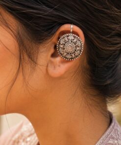 Silver Floral Bugadi Elegant Oxidized for Women
