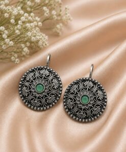 Silver Floral Bugadi Elegant Oxidized for Women - Image 8